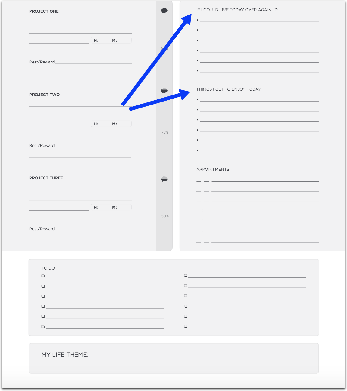 Daily printable planner enjoyed doing 