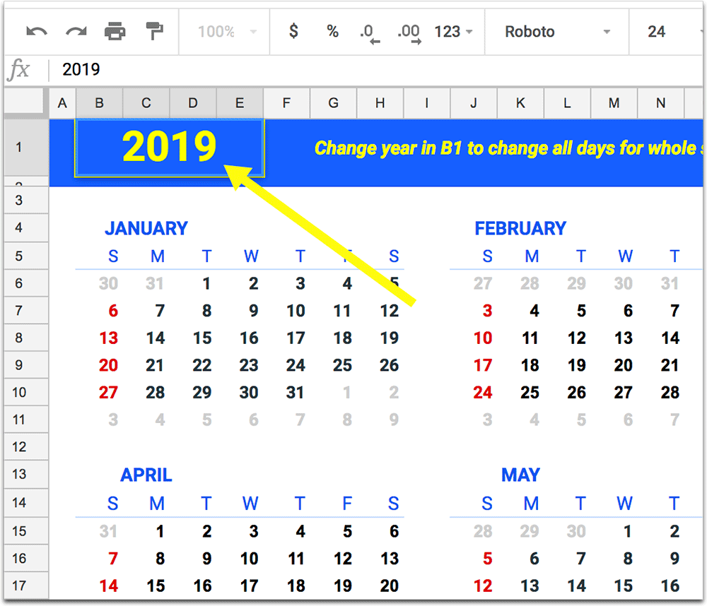 How To Build A Calendar In Google Sheets