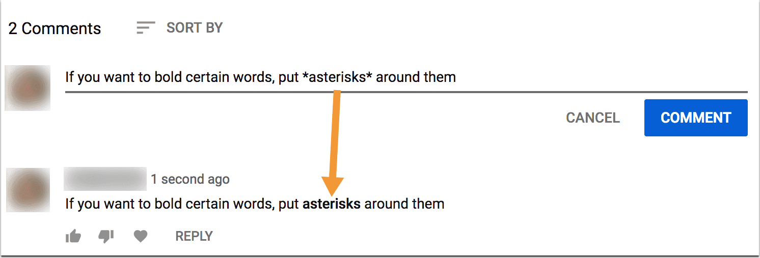 How to Make Text Bold in Youtube Comments