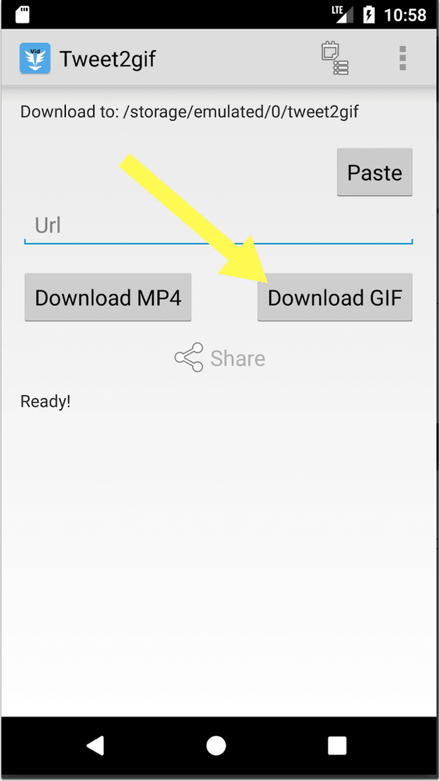 Save GIF from Twitter on Android