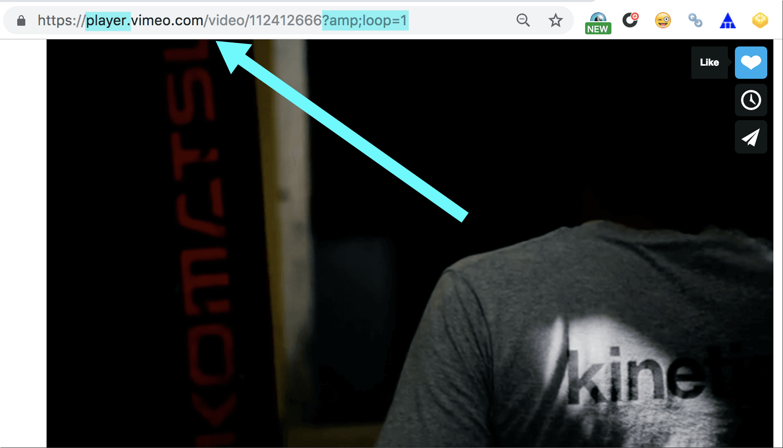 Embed your Vimeo videos and loop them