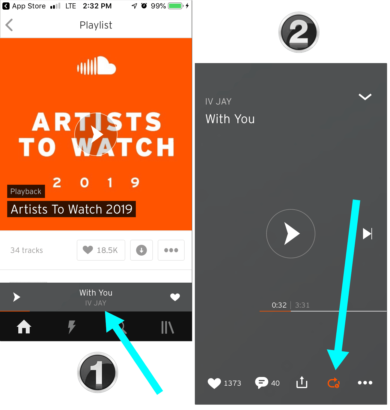 How to Repeat Songs on  on Mobile and Desktop