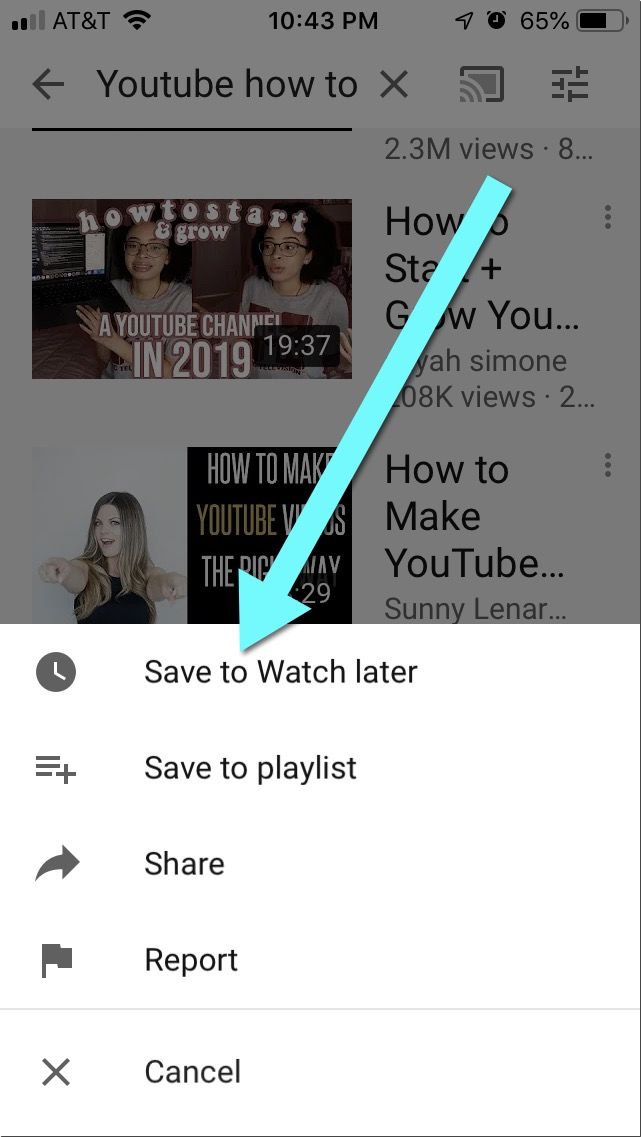 add any video from search results