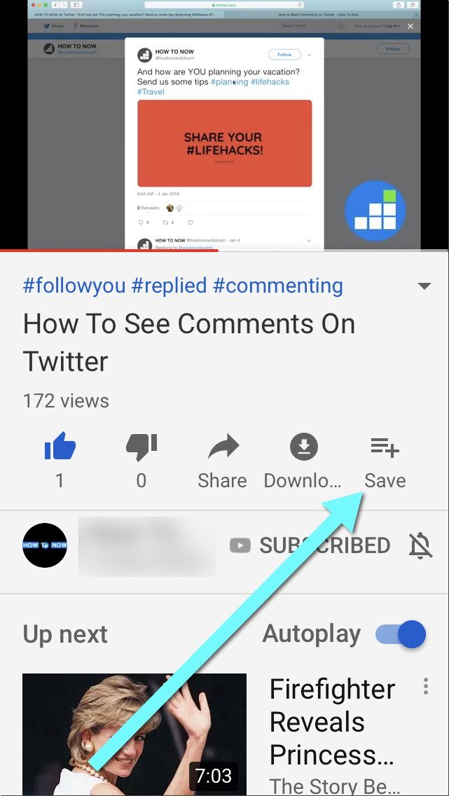 add videos to Youtube watch later on mobile