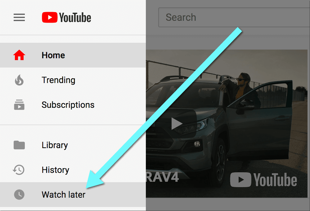 How to get to your Youtube watch later on desktop