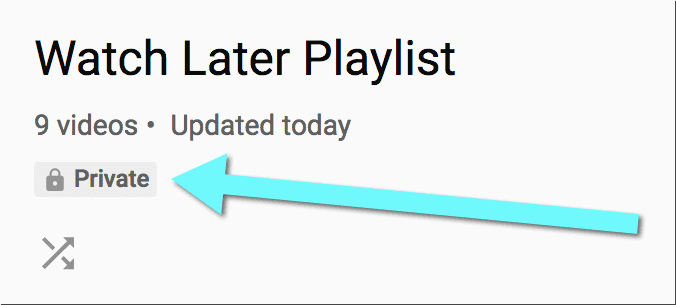 Youtube watch later private