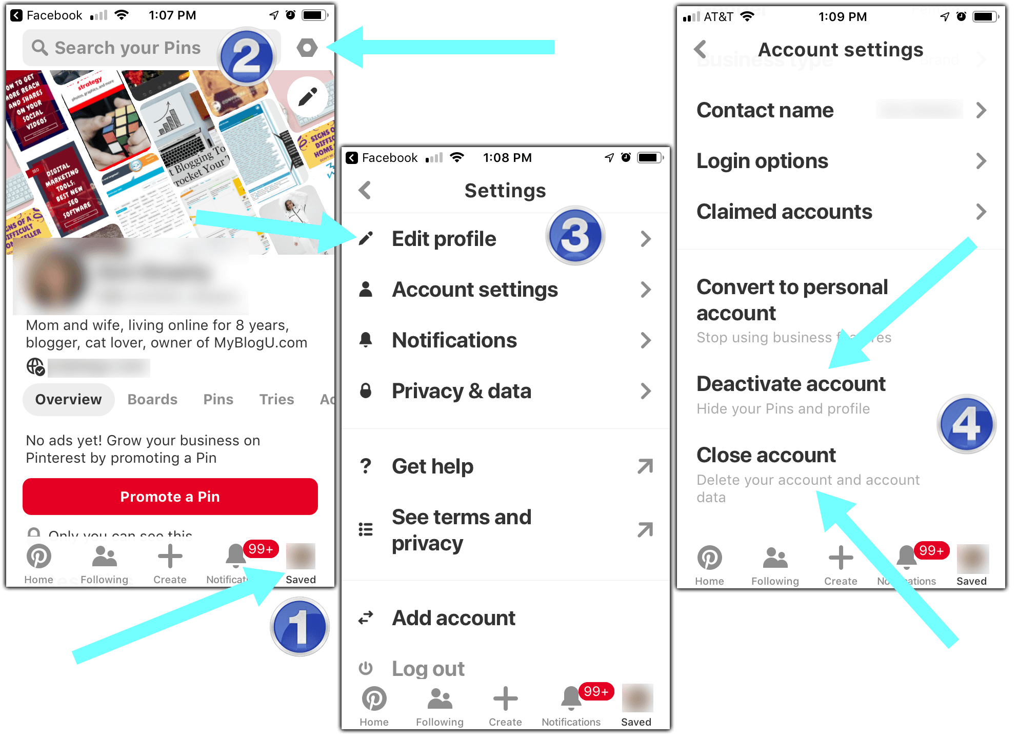 How to Delete Pinterest Account (Mobile)