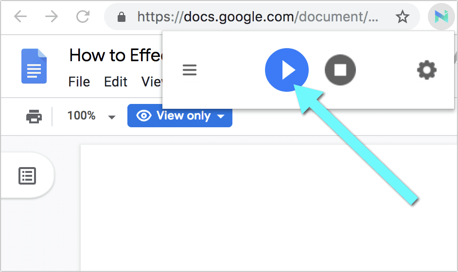 Google Docs text to speech