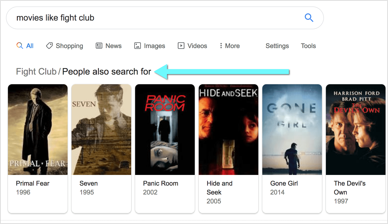 Google [movies like] search