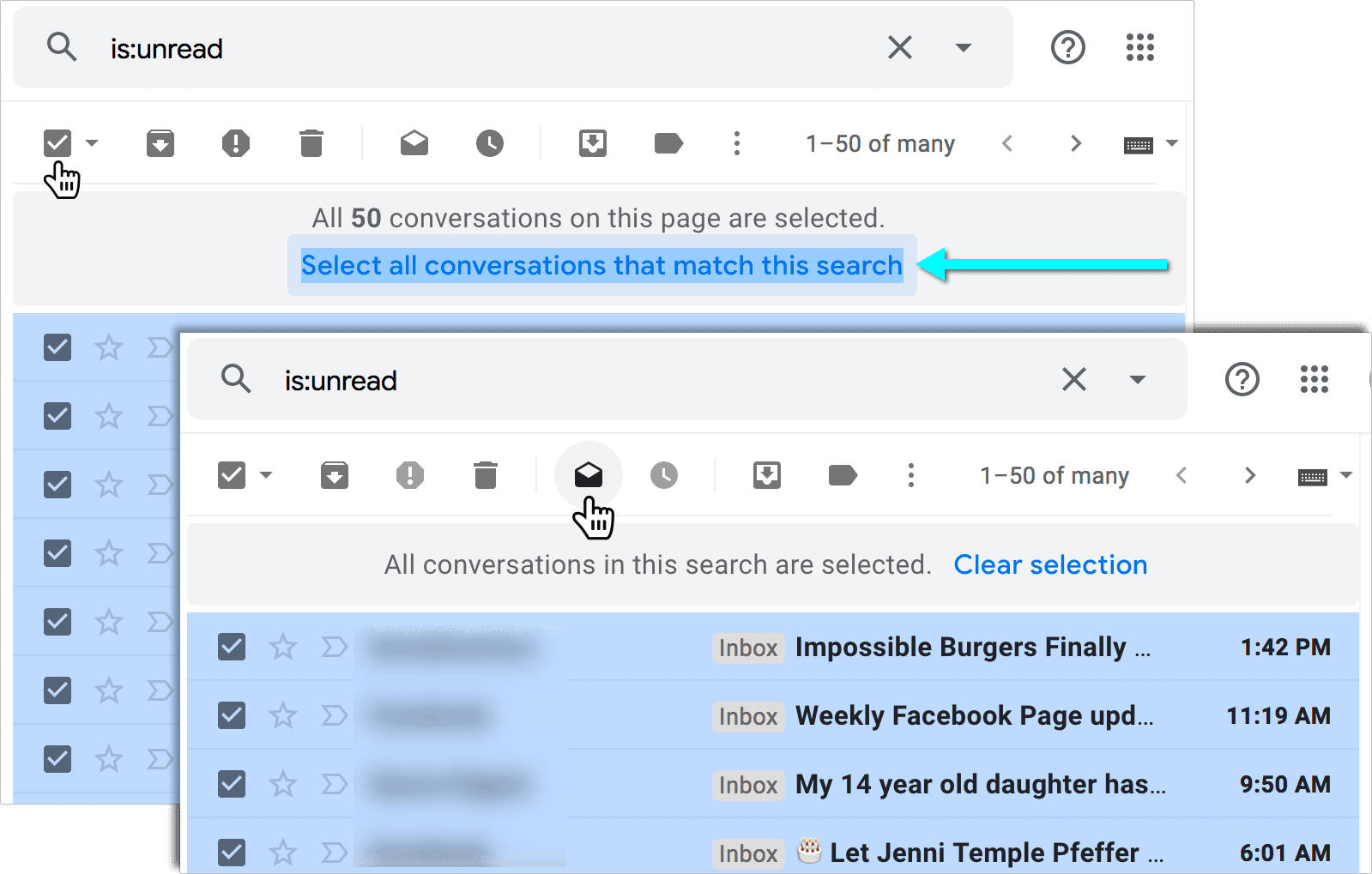 How to mark all as read in Gmail