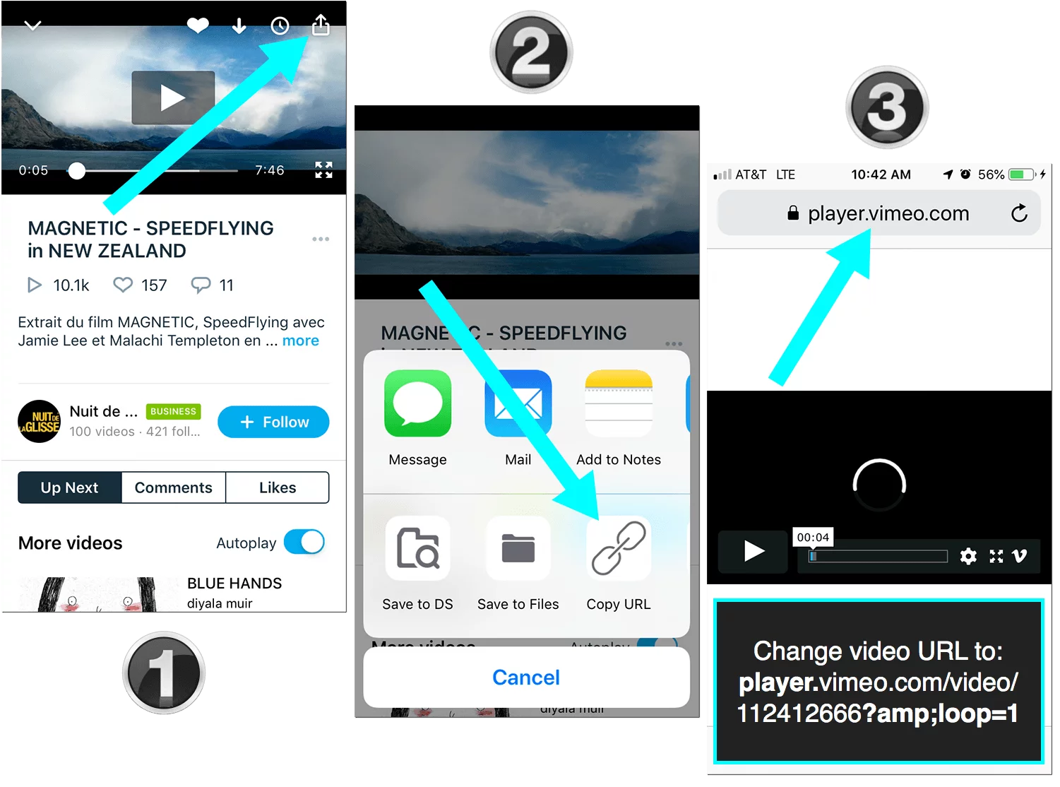 Loop a Vimeo Video on Mobile