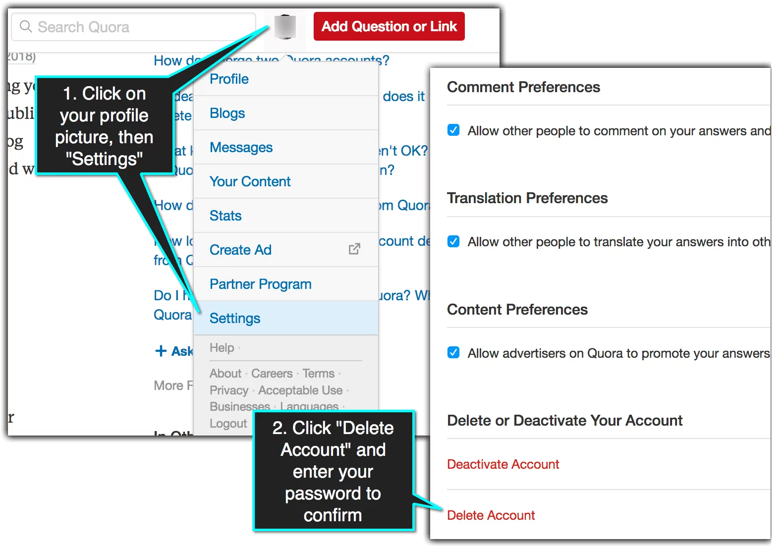Here's How To Delete Your Quora Account