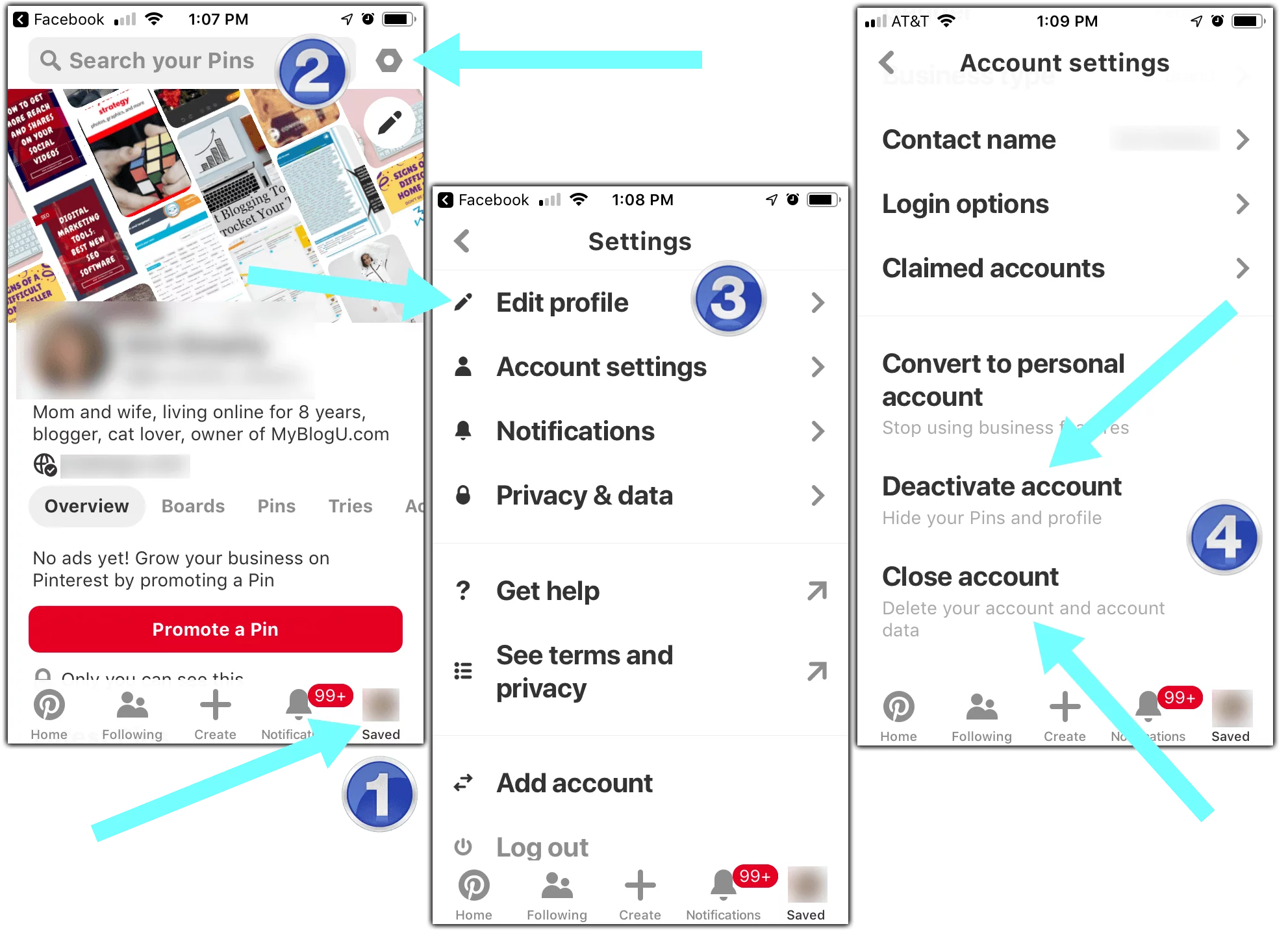 How to Delete Pinterest Account (Mobile)