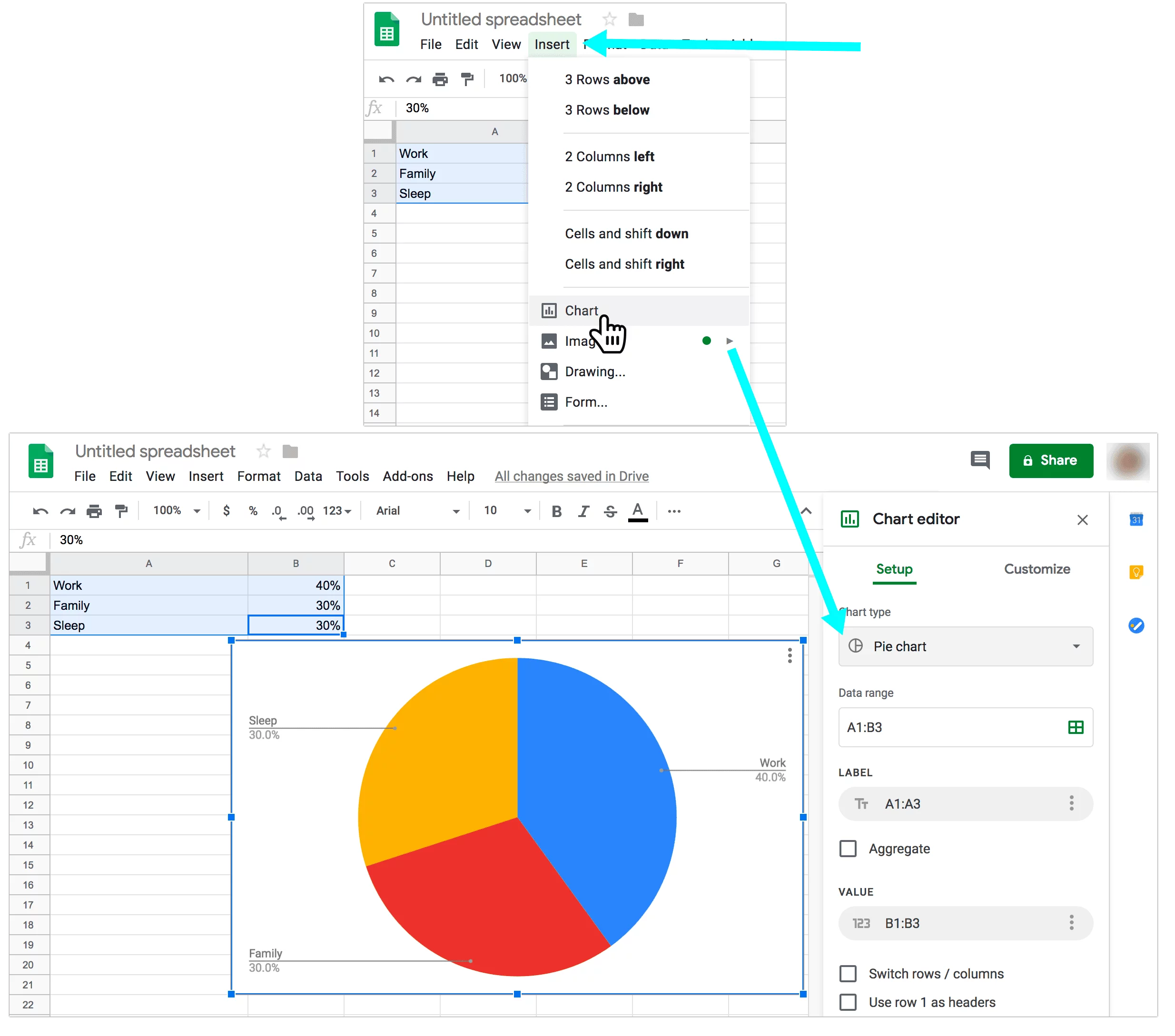How To Make A Pie Chart On Google Sheets