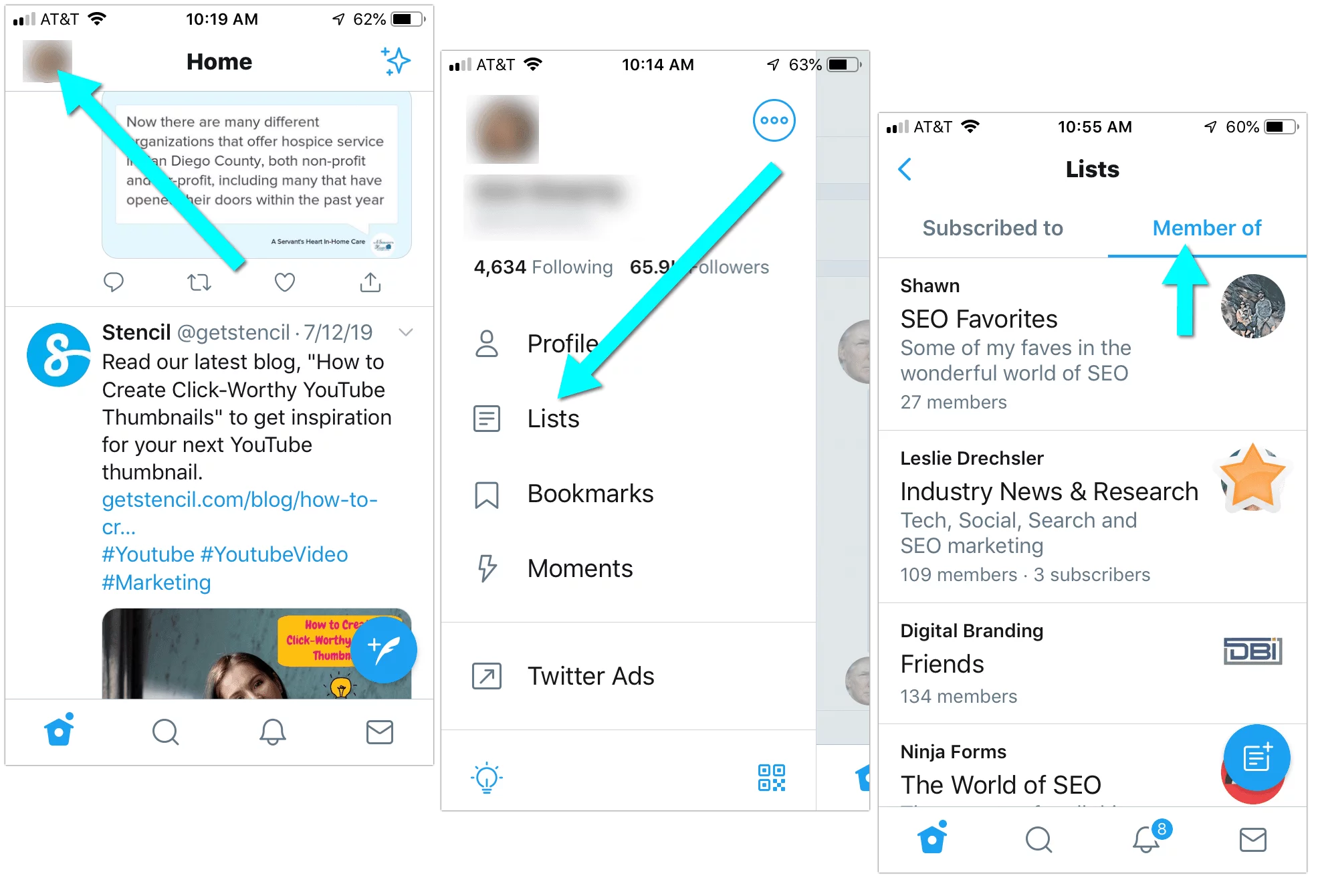 How to Find out What Twitter Lists You Are On (Mobile)