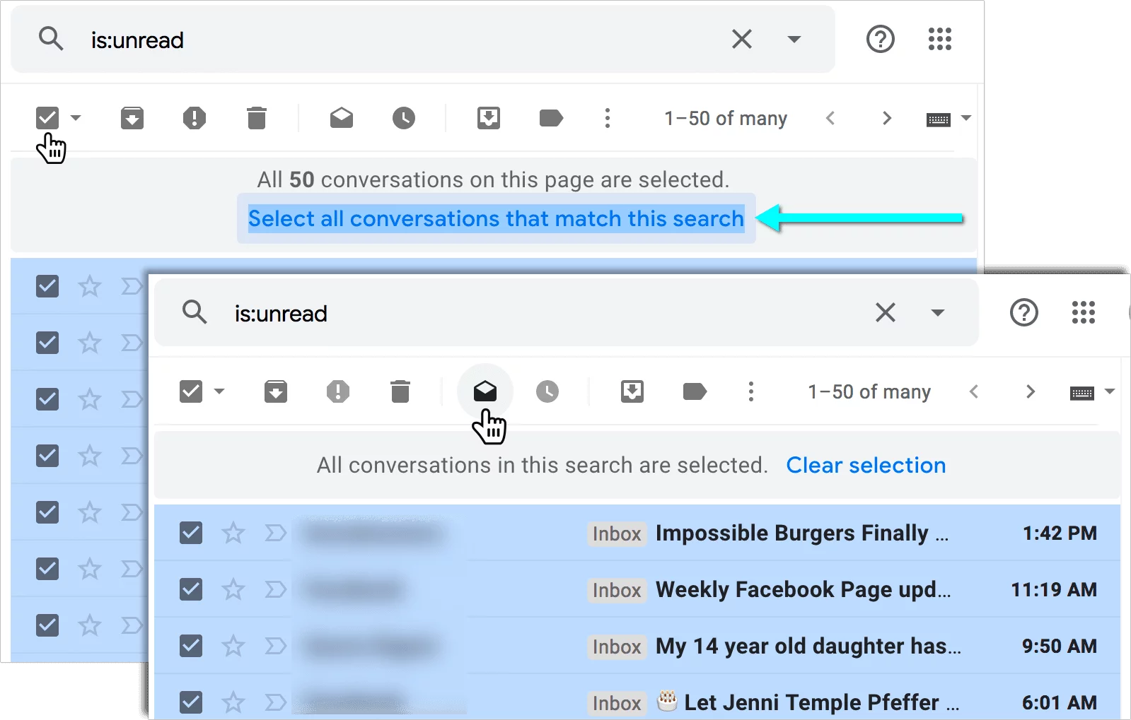 How to mark all as read in Gmail