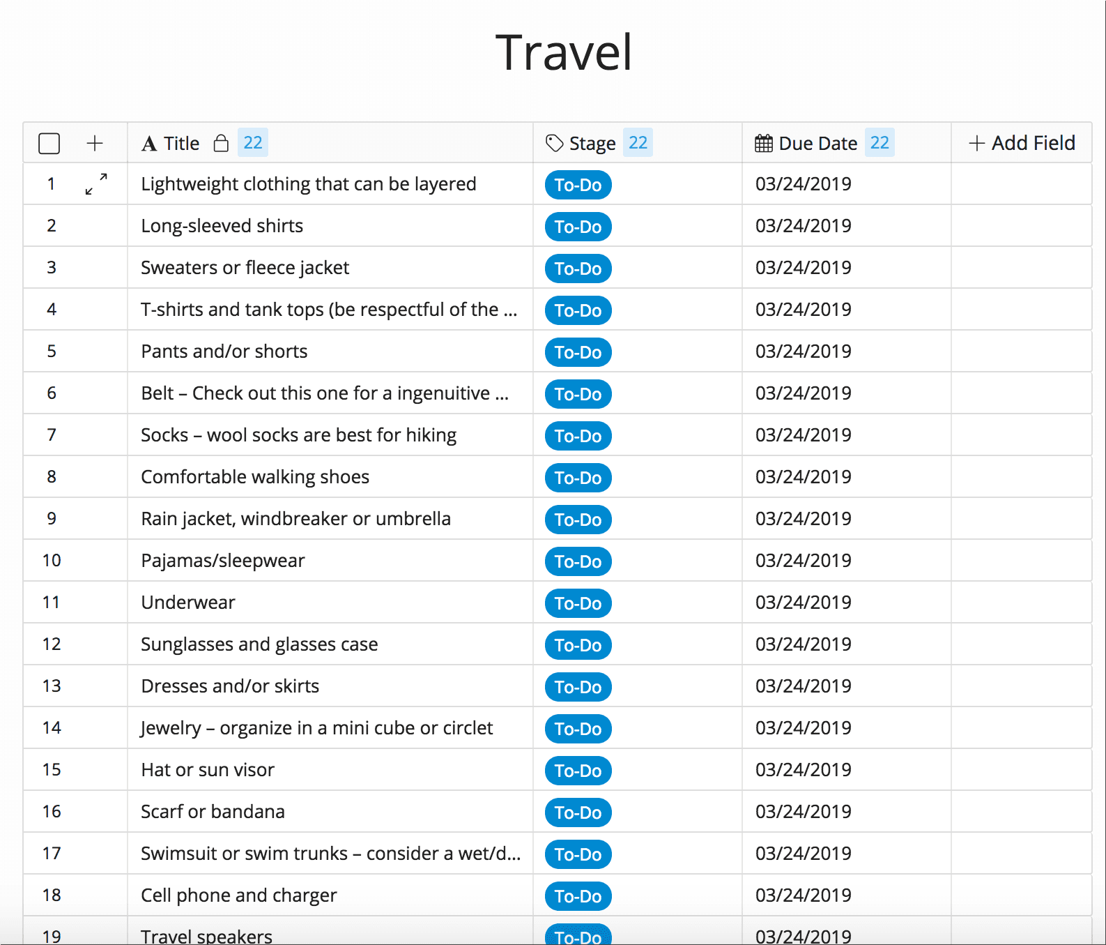 Create Your Own Vacation Checklist with Zenkit