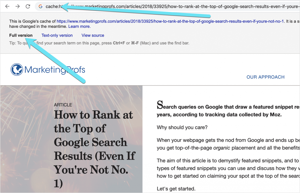 Google's cache of a page is its saved copy. You can use it to get behind the paywall