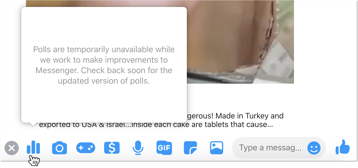 create a poll on Facebook Messenger