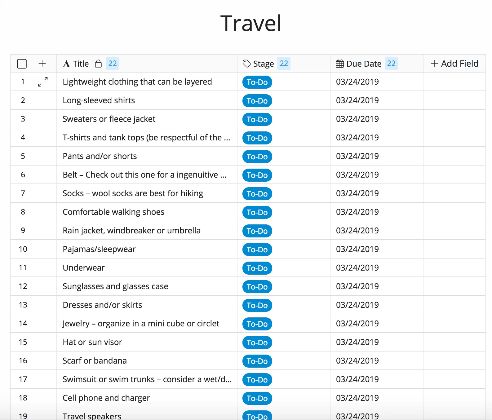 Create Your Own Vacation Checklist with Zenkit