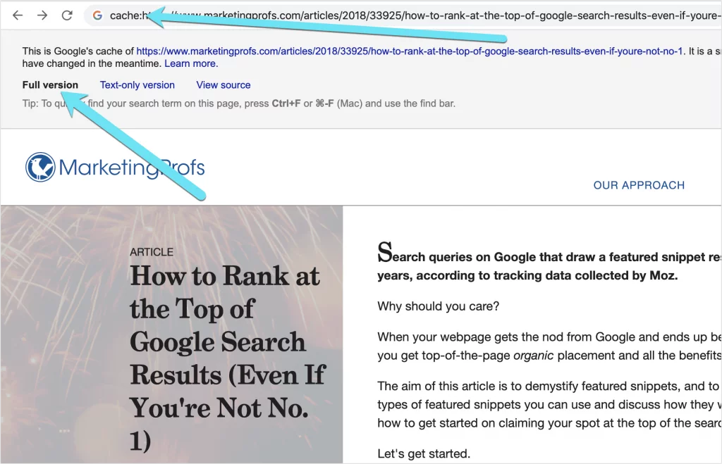 Google's cache of a page is its saved copy. You can use it to get behind the paywall