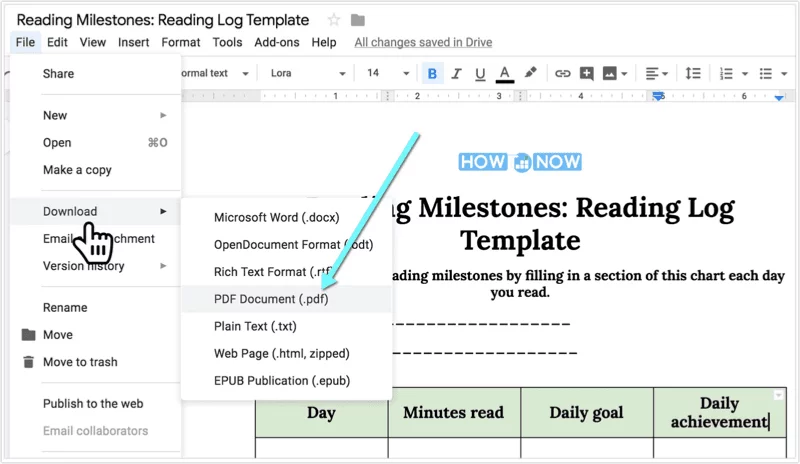 Reading Log for More Focused Reading